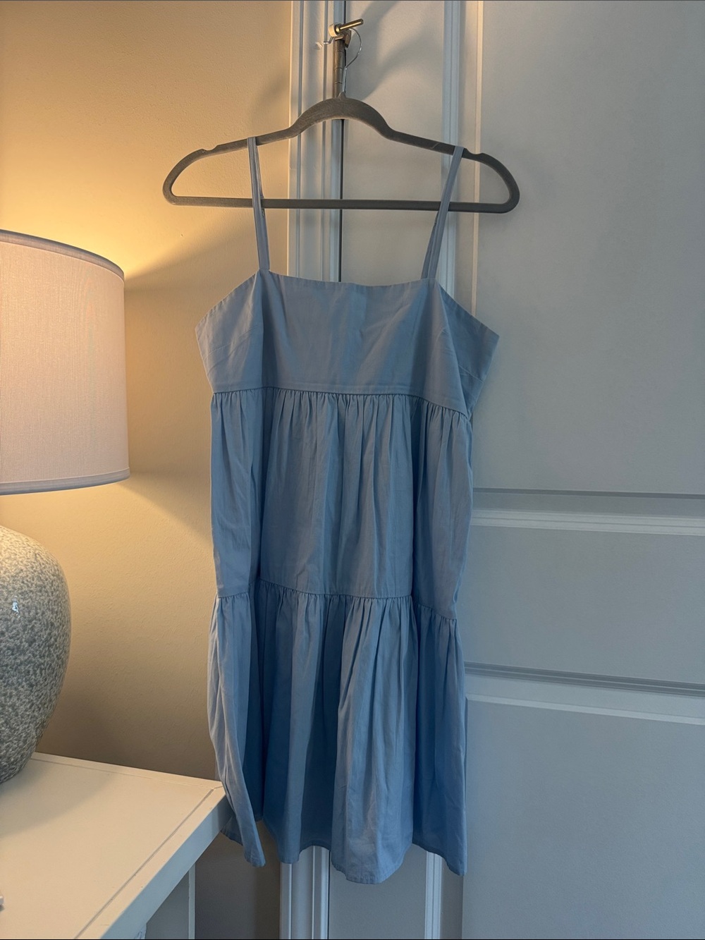 ASOS Light Blue Tiered Spaghetti Strap Sundress